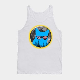 American Flag Funny Cat Tank Top